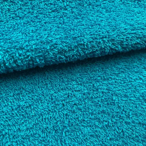 Tecido Felpa Atoalhado Toalha 100% Algodão 1,40m Largura - Azul turquesa