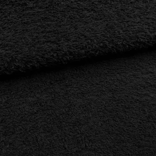 Tecido Felpa Atoalhado Toalha 100% Algodão 1,40m Largura - Preto Tecido Felpa Atoalhado Toalha 100% Algodão 1,40m Largura - Preto