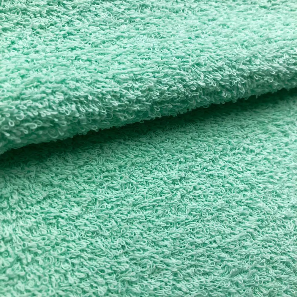 Tecido Felpa Atoalhado Toalha 100% Algodão 1,40m Largura - Verde bebê Tecido Felpa Atoalhado Toalha 100% Algodão 1,40m Largura - Verde bebê