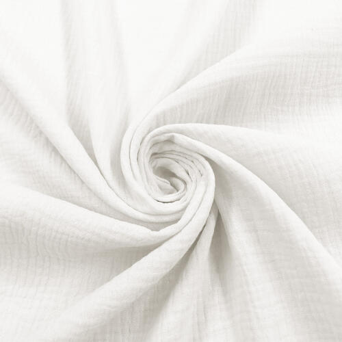 Tecido Fralda Gaze de Algodao Musselina Dupla 100% Algodão 1,32m Largura - Branco