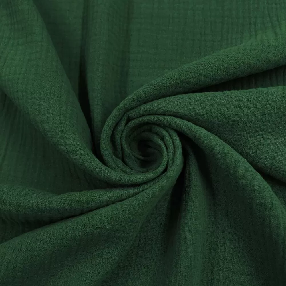 Tecido Fralda Gaze de Algodao Musselina Dupla 100% Algodão 1,32m Largura - Malva (verde musgo)