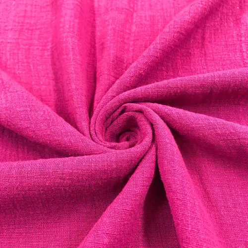 Tecido Gaze Rústica para Vestuário Ibiza 100% Algodão 1,30m Largura - Fucsia Tecido Gaze Rústica para Vestuário Ibiza 100% Algodão 1,30m Largura - Fucsia
