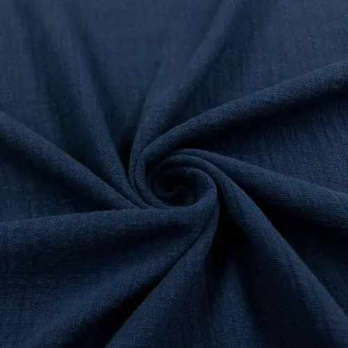 Tecido Gaze Rústica para Vestuário Ibiza 100% Algodão 1,30m Largura - Azul marinho Tecido Gaze Rústica para Vestuário Ibiza 100% Algodão 1,30m Largura - Azul marinho