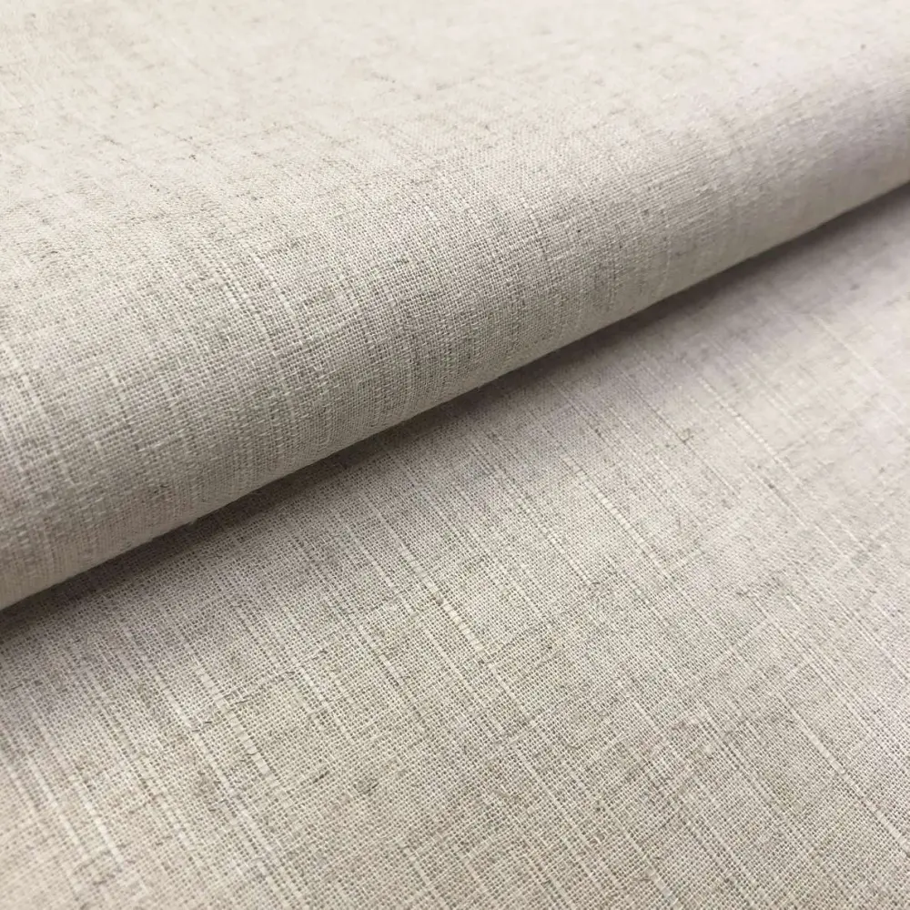 Tecido Linho Cru Textura Rafia 45% Algodão 15% Linho 40% Viscose 1,60m Largura - Cru Tecido Linho Cru Textura Rafia 45% Algodão 15% Linho 40% Viscose 1,60m Largura - Cru