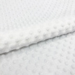 Tecido Manta Fleece Pipoquinha Bolha Revelo Poá 100% Poliéster 1,60m Largura - Branco