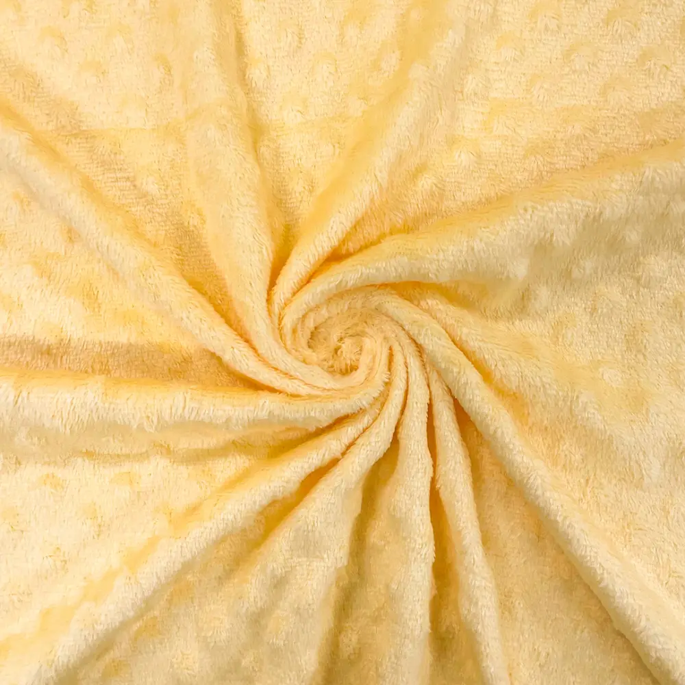 Tecido Manta Fleece Pipoquinha Bolha Revelo Poá 100% Poliéster 1,60m Largura - Amarelo Tecido Manta Fleece Pipoquinha Bolha Revelo Poá 100% Poliéster 1,60m Largura - Amarelo