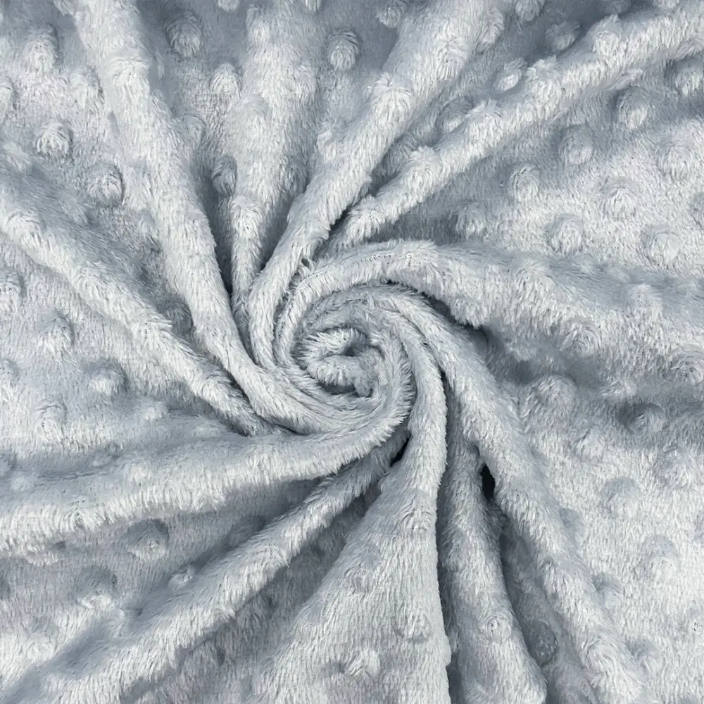 Tecido Manta Fleece Pipoquinha Bolha Revelo Poá 100% Poliéster 1,60m Largura - Cinza claro Tecido Manta Fleece Pipoquinha Bolha Revelo Poá 100% Poliéster 1,60m Largura - Cinza claro