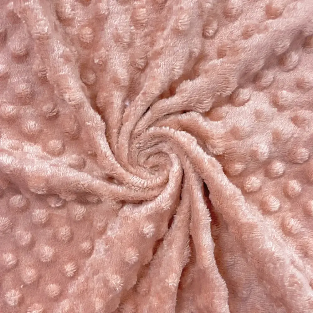 Tecido Manta Fleece Pipoquinha Bolha Revelo Poá 100% Poliéster 1,60m Largura - Rosê Tecido Manta Fleece Pipoquinha Bolha Revelo Poá 100% Poliéster 1,60m Largura - Rosê
