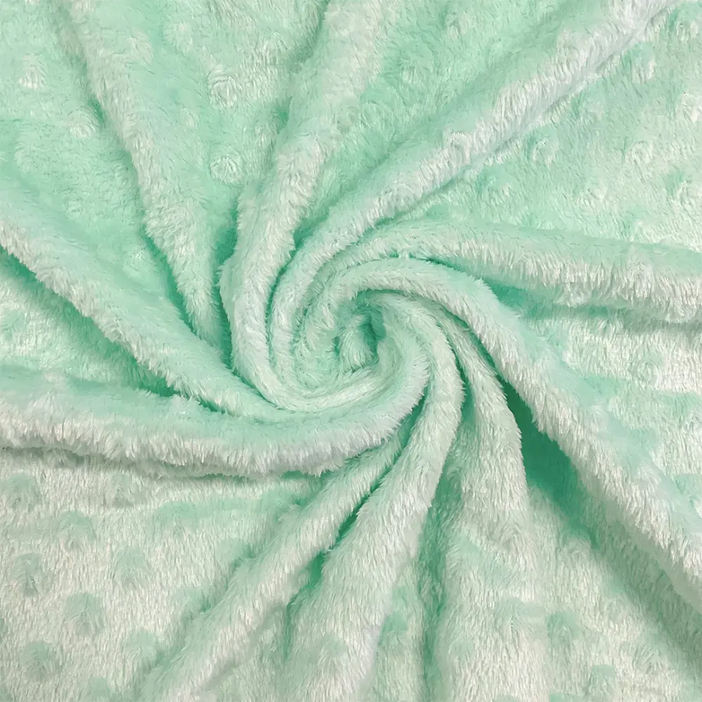 Tecido Manta Fleece Pipoquinha Bolha Revelo Poá 100% Poliéster 1,60m Largura - Verde bebê Tecido Manta Fleece Pipoquinha Bolha Revelo Poá 100% Poliéster 1,60m Largura - Verde bebê