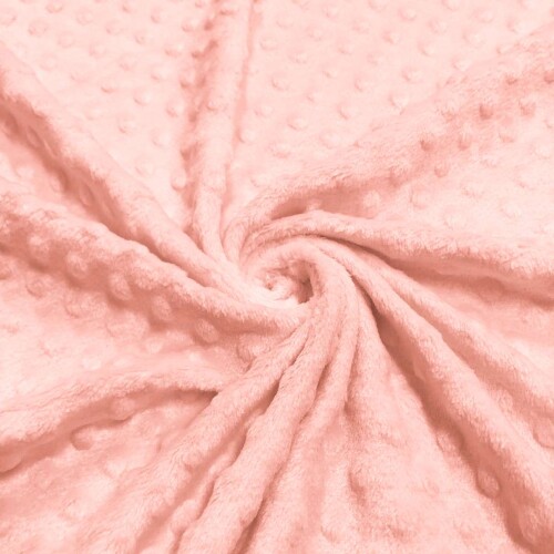 Tecido Manta Fleece Pipoquinha Bolha Revelo Poá 100% Poliéster 1,60m Largura - Rosa bebê