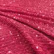 Tecido Paetê Bordado 98% Poliéster 2% Elastano 1,30m Largura - Pink