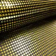 Tecido Paetê Fantasia 100% Poliéster 1,10m Largura - Preto com dourado Tecido Paetê Fantasia 100% Poliéster 1,10m Largura - Preto com dourado
