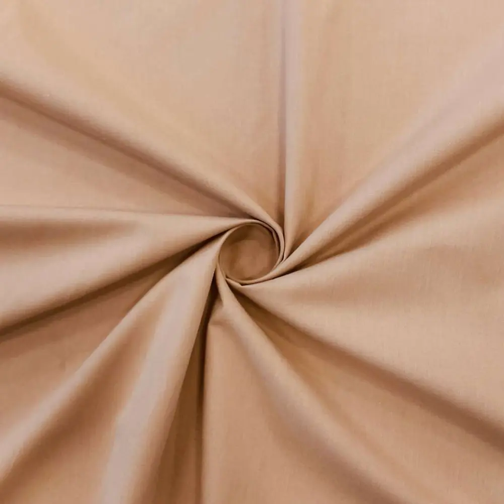 Tecido Percal 200 Fios Liso 100% Algodão 2,50m Largura - Bege escuro Tecido Percal 200 Fios Liso 100% Algodão 2,50m Largura - Bege escuro
