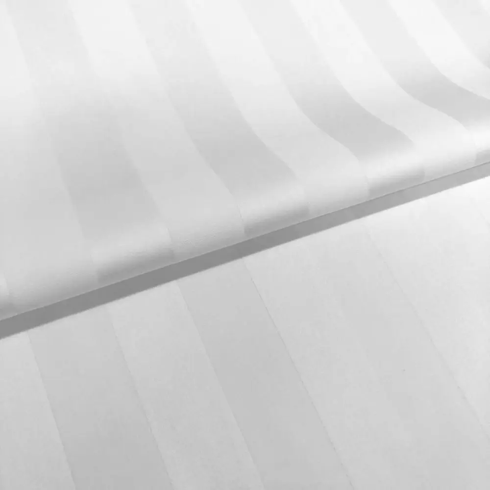 Tecido Percal 400 Fios Listrado 100% Algodão 2,80m largura - Branco