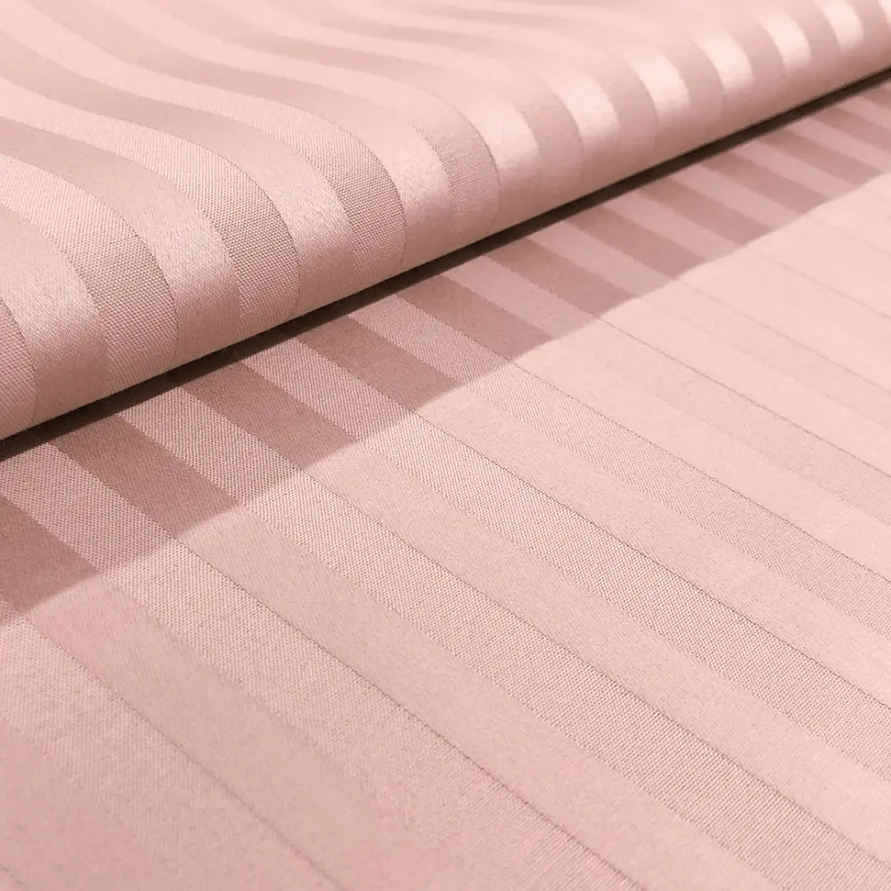 Tecido Percal 400 Fios Listrado 100% Algodão 2,80m largura - Rosê Tecido Percal 400 Fios Listrado 100% Algodão 2,80m largura - Rosê