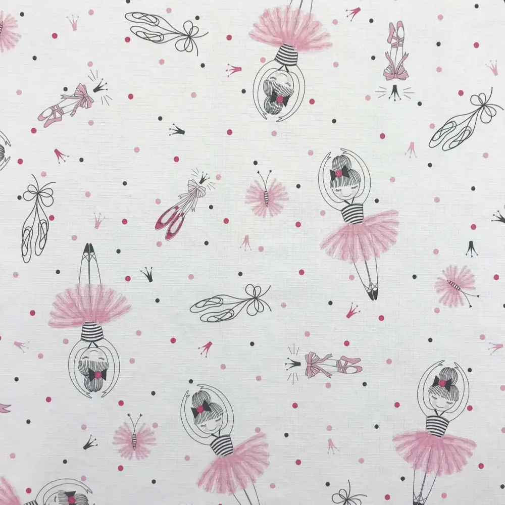 Tecido Sintético PVC Estampado Bailarina 100% Poliéster 1,40m Largura - Cor unica Tecido Sintético PVC Estampado Bailarina 100% Poliéster 1,40m Largura - Cor unica