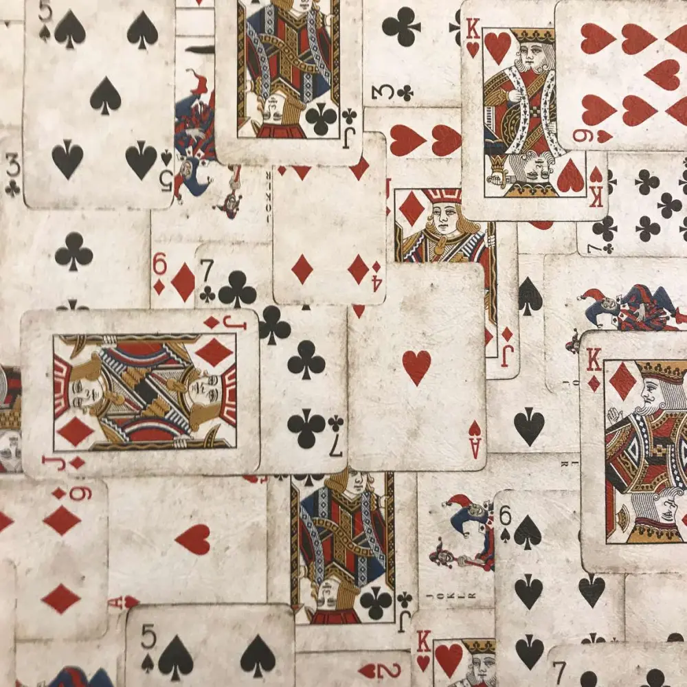 Tecido Sintético PVC Estampado Baralho 100% Poliéster 1,40m Largura - Cor unica Tecido Sintético PVC Estampado Baralho 100% Poliéster 1,40m Largura - Cor unica