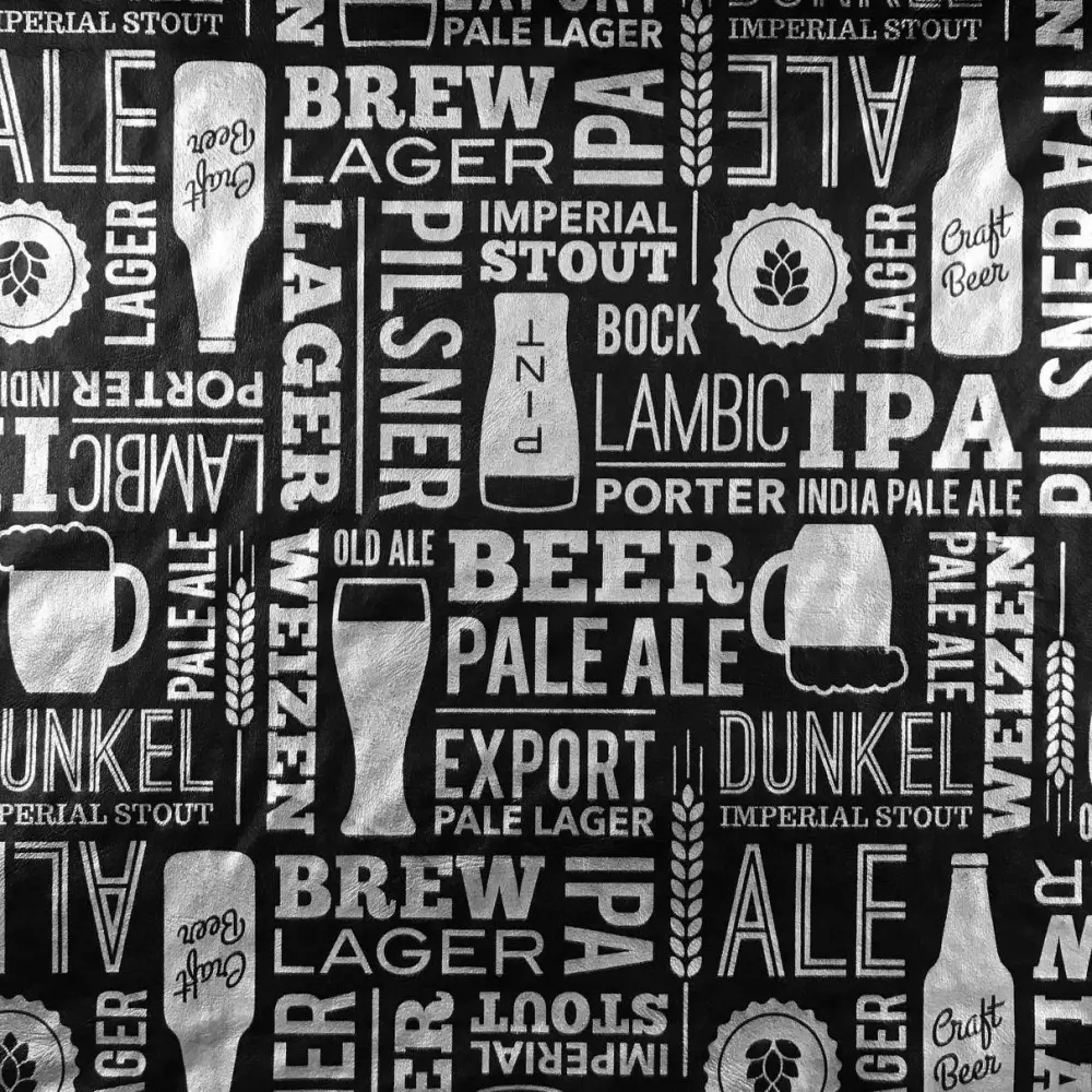 Tecido Sintético PVC Estampado Cerveja 100% Poliéster 1,40m Largura - Cor unica Tecido Sintético PVC Estampado Cerveja 100% Poliéster 1,40m Largura - Cor unica