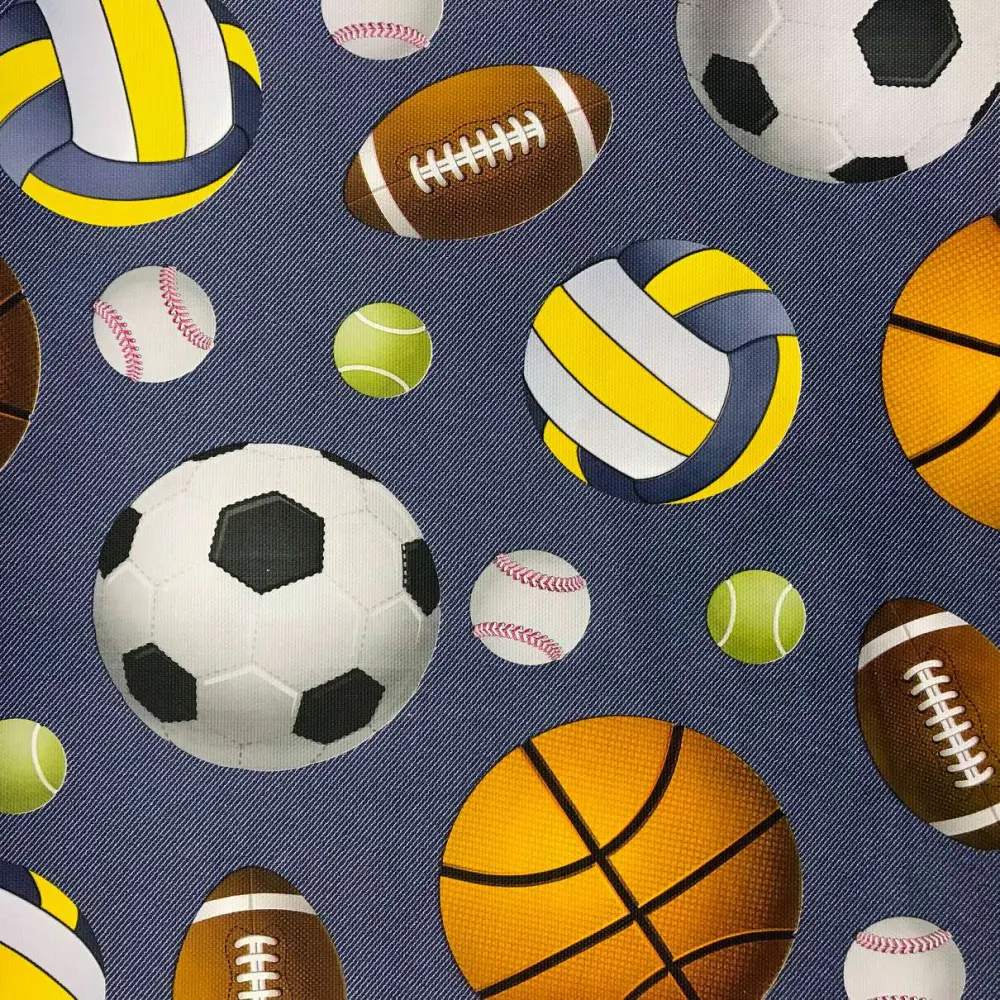 Tecido Sintético PVC Estampado Esportes 100% Poliéster 1,40m Largura - Cor unica Tecido Sintético PVC Estampado Esportes 100% Poliéster 1,40m Largura - Cor unica