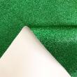 Tecido Sintético PVC Glitter 100% Poliéster 1,40m Largura - Verde bandeira