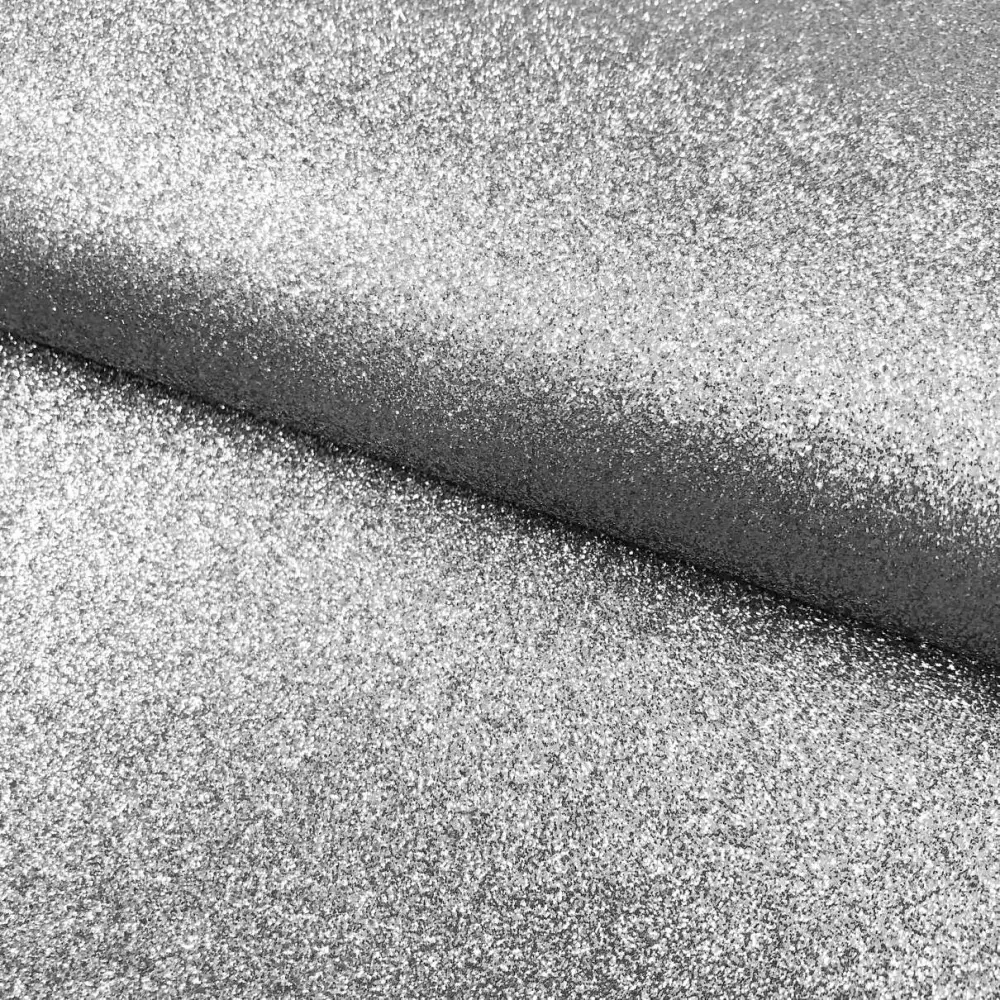 Tecido Sintético PVC Glitter 100% Poliéster 1,40m Largura - Prata Tecido Sintético PVC Glitter 100% Poliéster 1,40m Largura - Prata