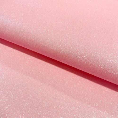 Tecido Sintético PVC Glitter 100% Poliéster 1,40m Largura - Multicolor (chiclete)