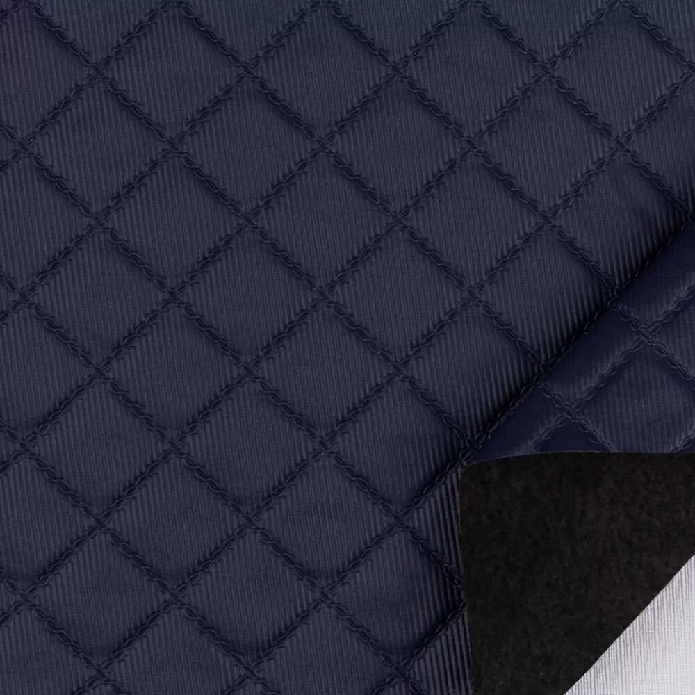 Tecido Sintético PVC Matelado Liso 100% Poliéster 1,40m Largura - Azul marinho Tecido Sintético PVC Matelado Liso 100% Poliéster 1,40m Largura - Azul marinho