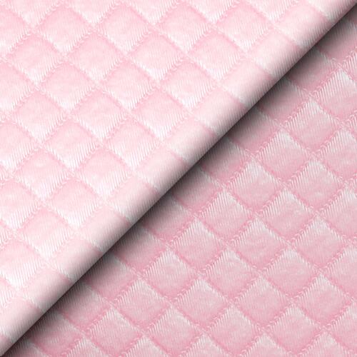 Tecido Sintético PVC Matelado Metalizado 100% Poliéster 1,40m Largura - Rosa bebê