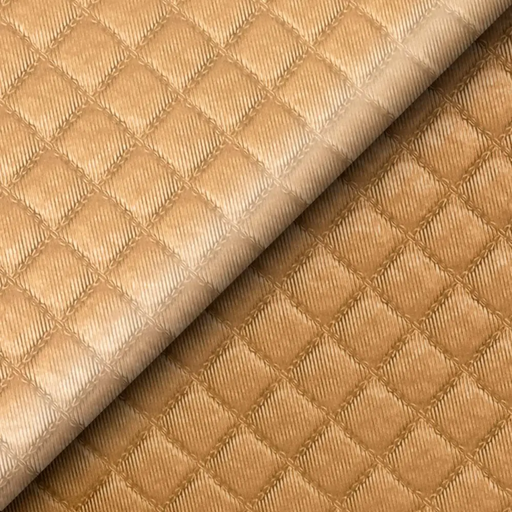 Tecido Sintético PVC Matelado Metalizado 100% Poliéster 1,40m Largura - Ouro Tecido Sintético PVC Matelado Metalizado 100% Poliéster 1,40m Largura - Ouro