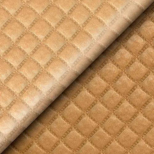 Tecido Sintético PVC Matelado Metalizado 100% Poliéster 1,40m Largura - Ouro Tecido Sintético PVC Matelado Metalizado 100% Poliéster 1,40m Largura - Ouro