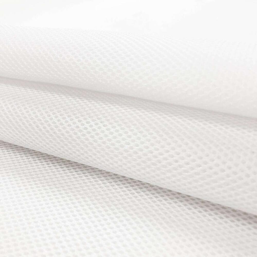 Tecido Tela Spacer 3D Mesh 100% Poliamida 1,55m Largura - Branco