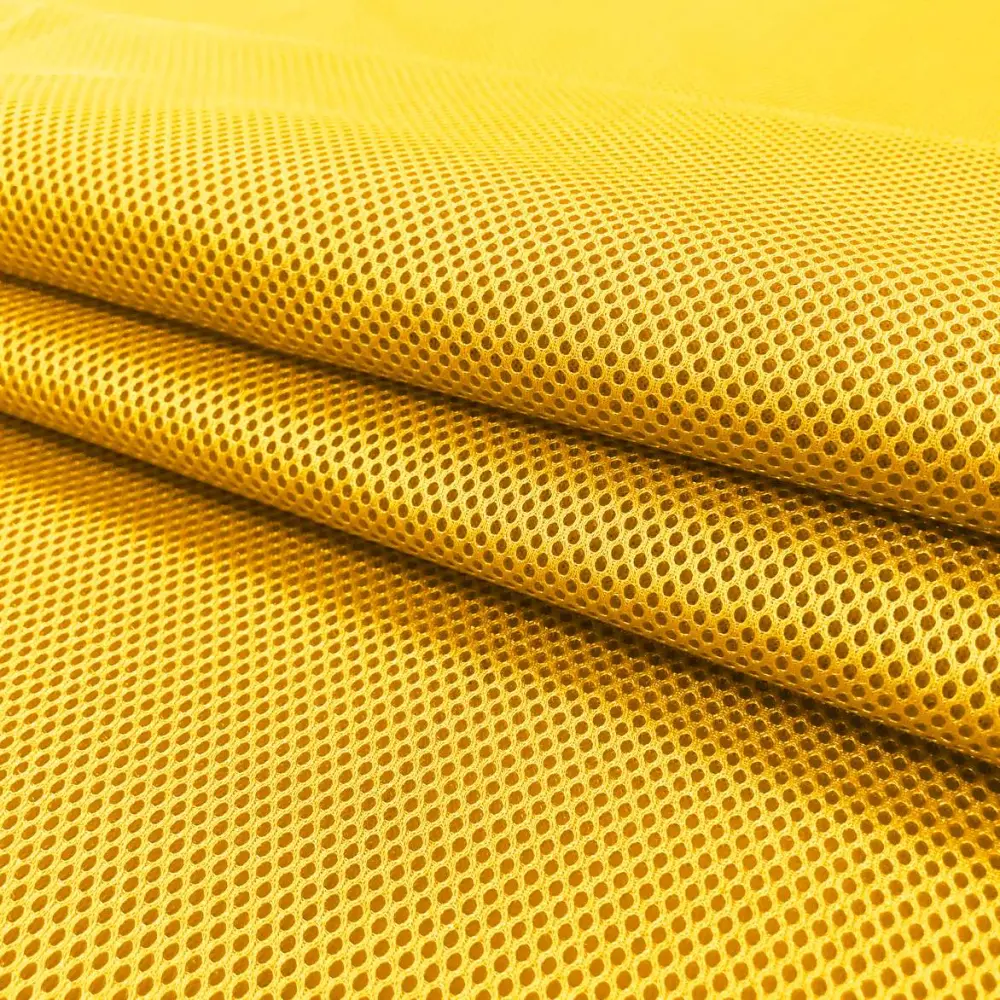 Tecido Tela Spacer 3D Mesh 100% Poliamida 1,55m Largura - Amarelo Tecido Tela Spacer 3D Mesh 100% Poliamida 1,55m Largura - Amarelo