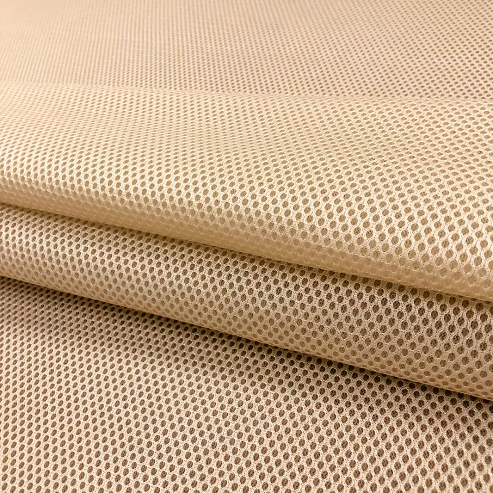 Tecido Tela Spacer 3D Mesh 100% Poliamida 1,55m Largura - Bege Tecido Tela Spacer 3D Mesh 100% Poliamida 1,55m Largura - Bege