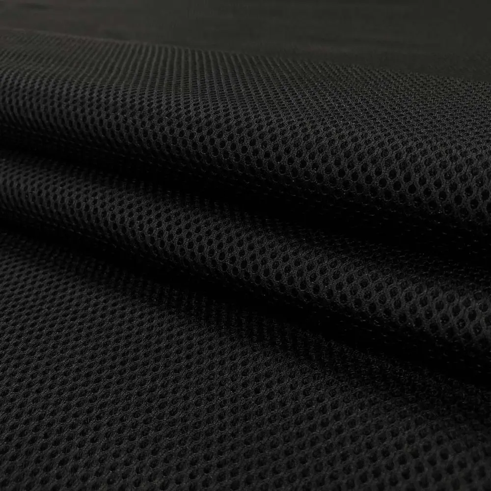 Tecido Tela Spacer 3D Mesh 100% Poliamida 1,55m Largura - Preto Tecido Tela Spacer 3D Mesh 100% Poliamida 1,55m Largura - Preto