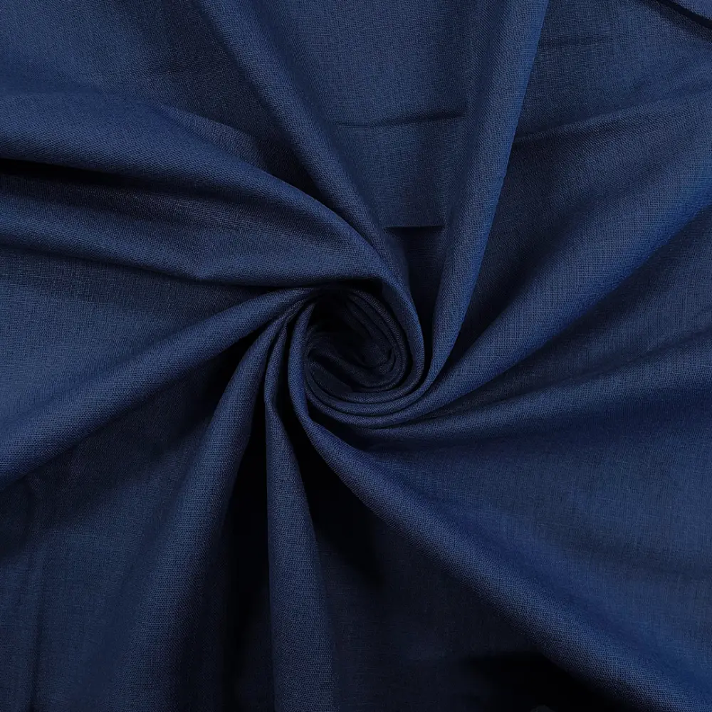 Tecido Textoleen Liso 50% Algodão 50% Poliester 1,40m largura - Azul marinho Tecido Textoleen Liso 50% Algodão 50% Poliester 1,40m largura - Azul marinho