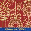 Tecido Tricoline - Bolas de Natal Glitter - 100% Algodão - 1,50m largura - Variante 58