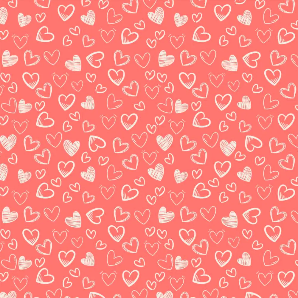 Tecido Tricoline - Coração Desenhado - 100% Algodão - 1,50m largura - Coral Tecido Tricoline - Coração Desenhado - 100% Algodão - 1,50m largura - Coral