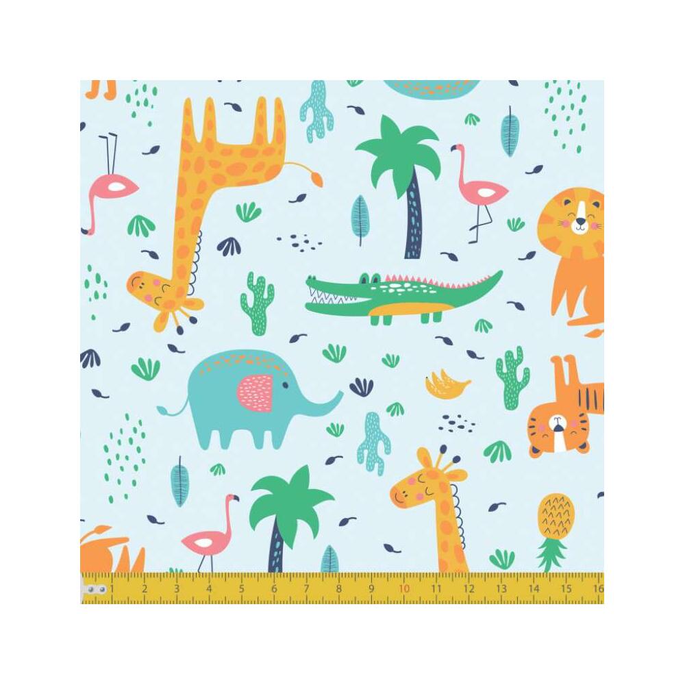 Tecido Tricoline - Cute Safari - 100% Algodão - 1,50m largura - Variante 1