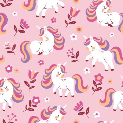 Tecido Tricoline - Cute Unicórnio - 100% Algodão - 1,50m largura - Variante 1