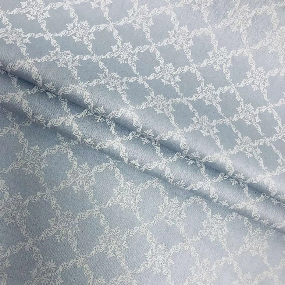 Tecido Tricoline Estampada Arabescos Romatic 100% Algodão 1,50m largura - Variante 3 Tecido Tricoline Estampada Arabescos Romatic 100% Algodão 1,50m largura - Variante 3