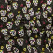 Tecido Tricoline Estampada Caveira Mexicana 100% Algodão 1,50m largura - Variante 1