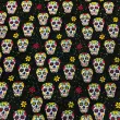 Tecido Tricoline Estampada Caveira Mexicana 100% Algodão 1,50m largura - Variante 1