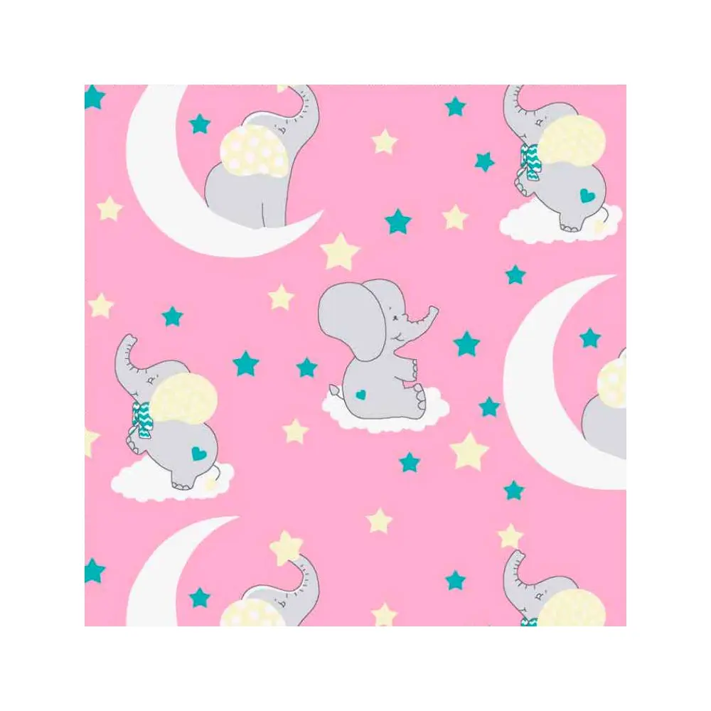 Tecido Tricoline Estampado - Baby Elefante - 100% Algodão - 1,50m largura - Variante 1 Tecido Tricoline Estampado - Baby Elefante - 100% Algodão - 1,50m largura - Variante 1