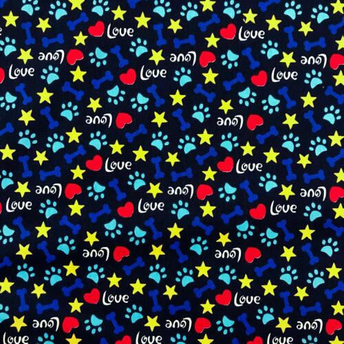 Tecido Tricoline Estampado - Love Pets - 100% Algodão - 1,50m largura - Variante 3 Tecido Tricoline Estampado - Love Pets - 100% Algodão - 1,50m largura - Variante 3