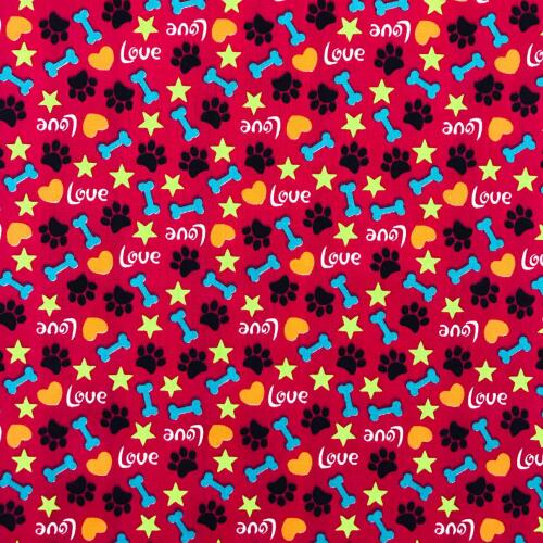 Tecido Tricoline Estampado - Love Pets - 100% Algodão - 1,50m largura - Variante 5 Tecido Tricoline Estampado - Love Pets - 100% Algodão - 1,50m largura - Variante 5