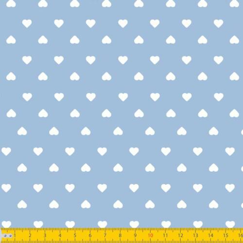 Tecido Tricoline Estampado - Mini Coração - 100% Algodão - 1,50m largura - Variante 82