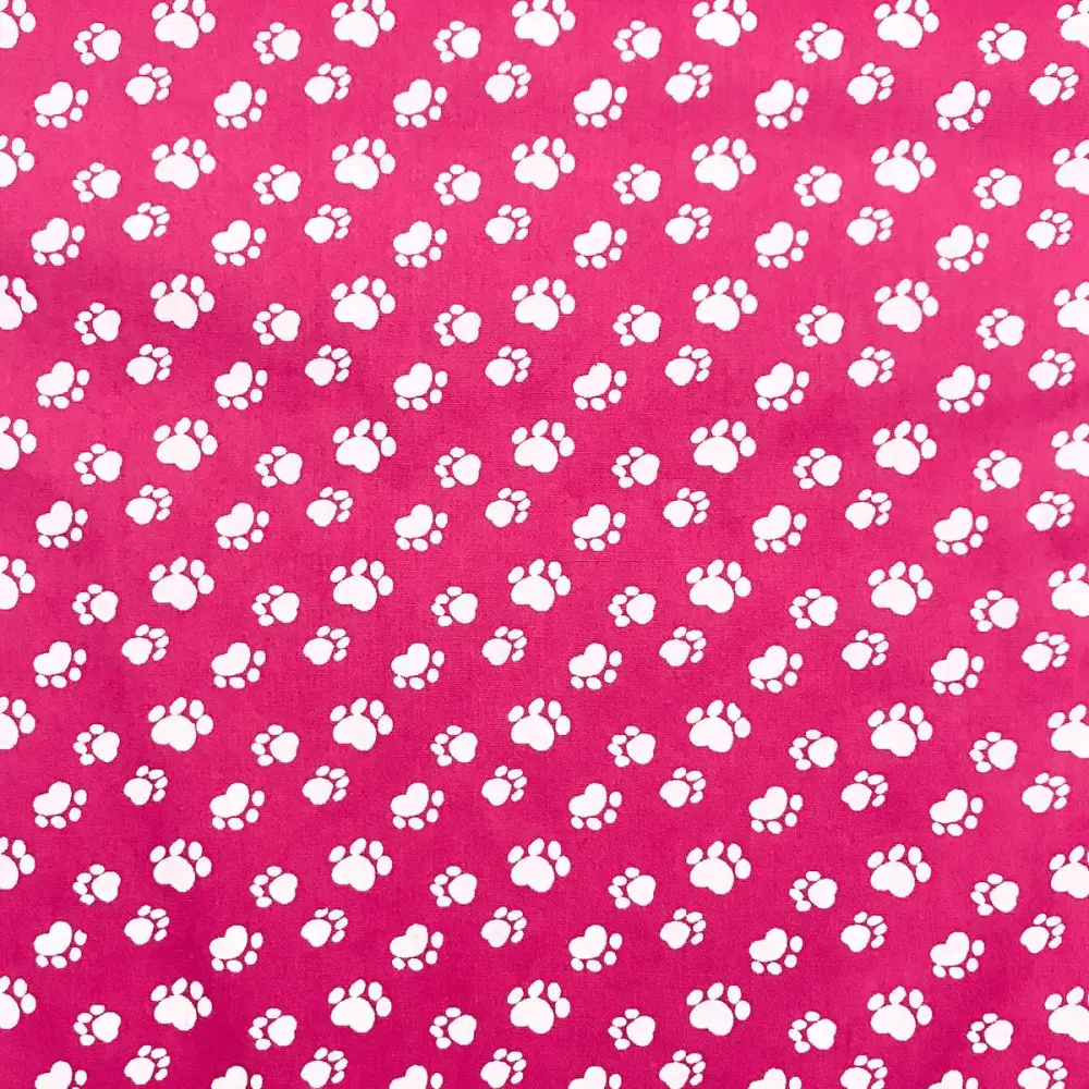 Tecido Tricoline Estampado - Patinhas Dog - 100% Algodão - 1,50m largura - Variante 11