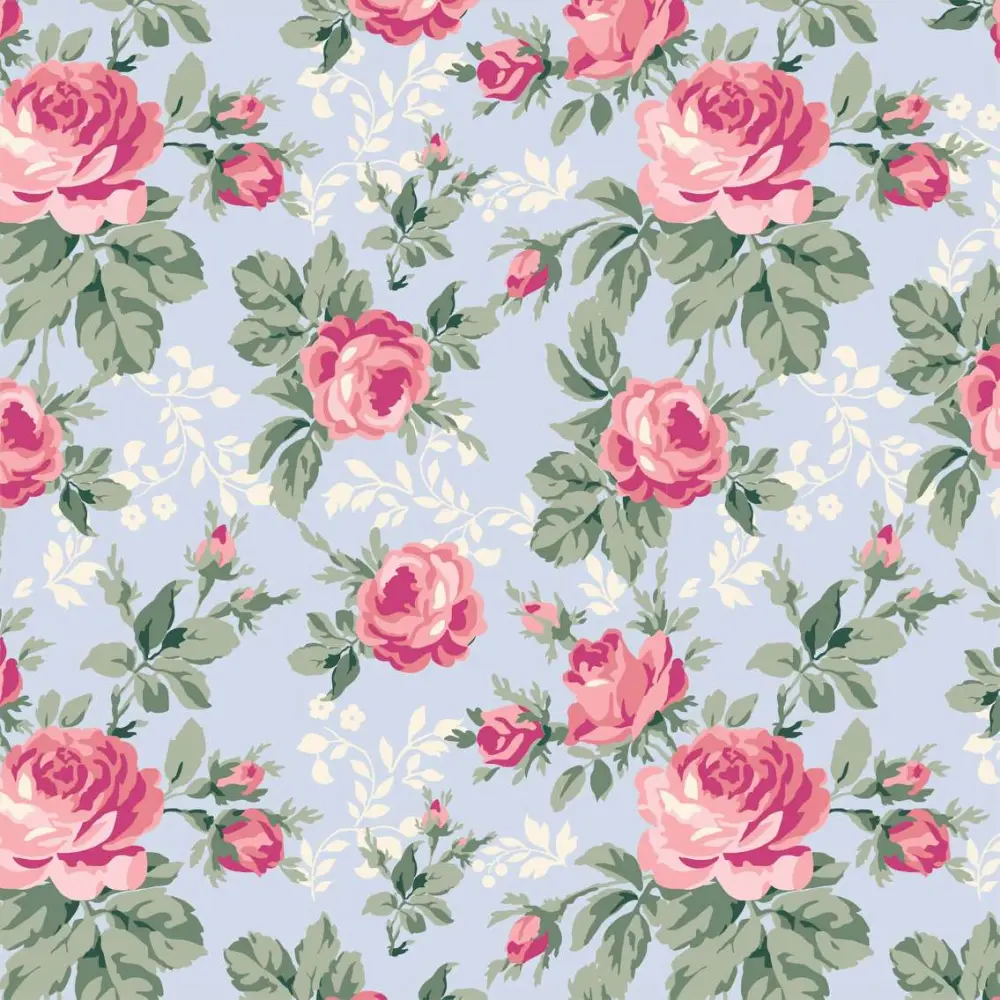 Tecido Tricoline - Floral Romântico - 100% Algodão - 1,50m largura - Variante 2 Tecido Tricoline - Floral Romântico - 100% Algodão - 1,50m largura - Variante 2