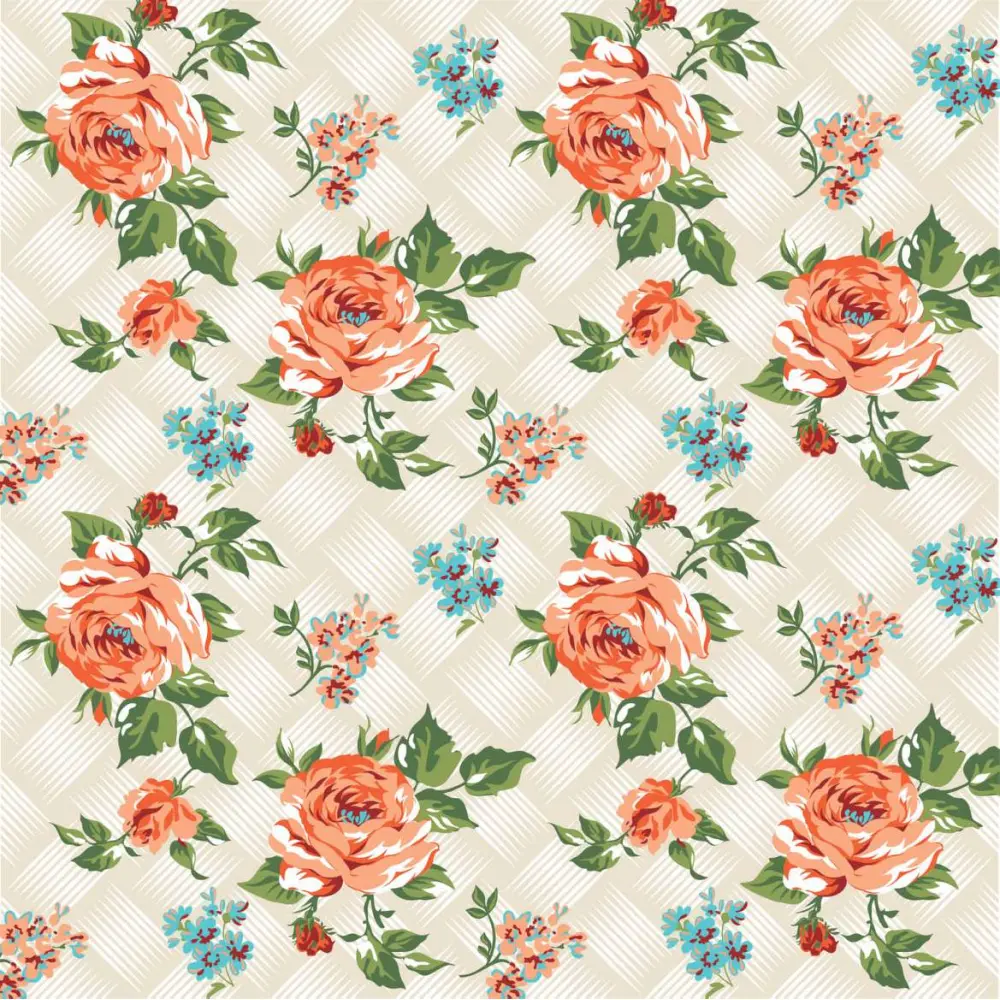 Tecido Tricoline - Floral com Ratan - 100% Algodão - 1,50m largura - Variante 1 Tecido Tricoline - Floral com Ratan - 100% Algodão - 1,50m largura - Variante 1