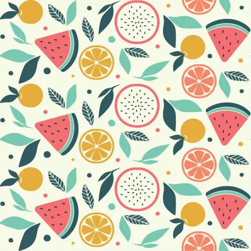 Tecido Tricoline - Frutas Tropicais - 100% Algodão - 1,50m largura - Variante 1